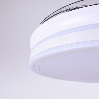 Ventoinha de tecto ASGARD branca, 4 palas retráteis, 72W LED 3000|4000|6000K, Alt.35xD.108/50cm