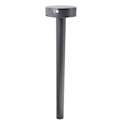 Pincho de Exterior FIORINA 2W LED 4000K c/sensor movimiento y panel solar IP55 Al.78xD.16cm negro