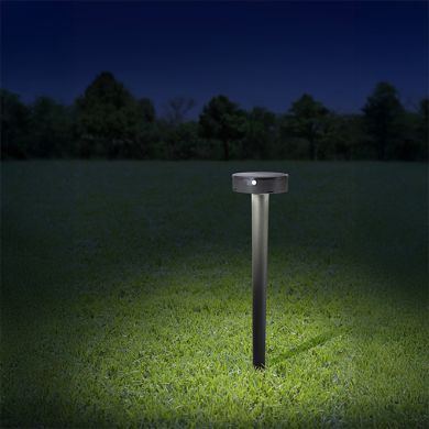 Pincho de Exterior FIORINA 2W LED 4000K c/sensor movimiento y panel solar IP55 Al.78xD.16cm negro