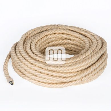 Cable eléctrico cubierto con tela trenzado 2x0,75mm2 yute TR415