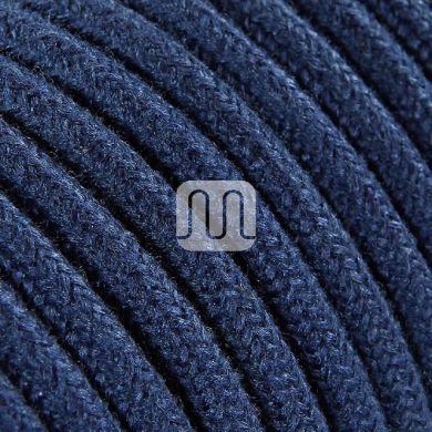 Flexible round fabric covered electrical cable H03VV-F 2x0,75 D.6.8mm jeans TO410