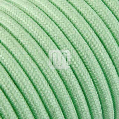 Flexible round fabric covered electrical cable H03VV-F 2x0,75 D.6.8mm mint TO417