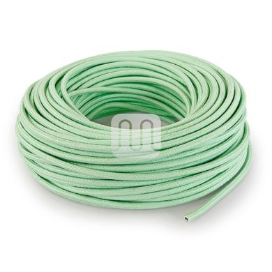 Cable eléctrico cubierto con tela redonda flexible H03VV-F 2x0,75 D.6.8mm menta TO417