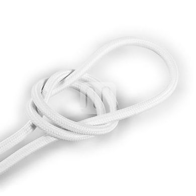 Cable eléctrico cubierto con tela redonda flexible H03VV-F 3x0,75 D.6.4mm blanco TO53