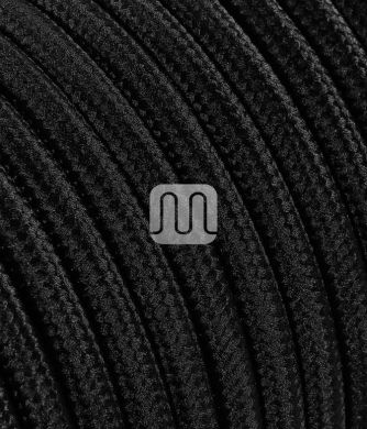 Cable eléctrico cubierto con tela redonda flexible H03VV-F 3x0,75 D.6,4mm negro TO62