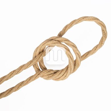 Twisted fabric covered electrical cable H05V2-K FRRTX 2x0,75 D.7.0mm jute TR415