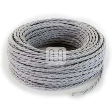 Cable eléctrico H05V2-K cubierto con tela torcida FRRTX 3x0,75 D.7.0mm gris TR413