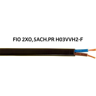 Flat cable H03VVH2-F 2x0,5mm2 black