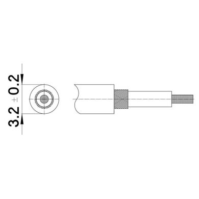 Cabo redondo coaxial FR5FH2R-FX 2x0,75mm2 revestimento PVC transparente