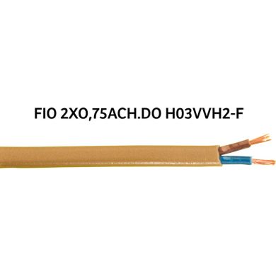 Flat cable H03VVH2-F 2x0,75mm2 gold