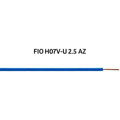 Rigid wire H07V-U 2,5mm2 blue