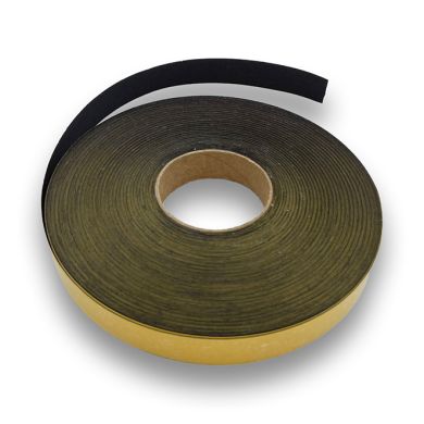 Fita POLYCOTTON 16mm autocol. extra forte preta