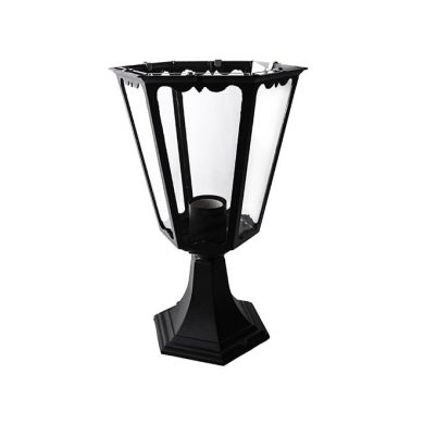 Farola/Sobremuro LISA pequeño IP34 1xE27 Al.40xD.17cm Negro