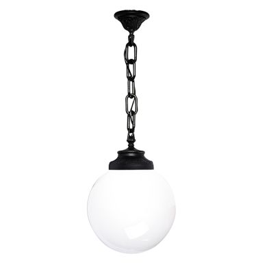 Colgante GLOBE 1xE27 IP55 Al.70xD.25cm resina negra