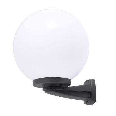 Wall Lamp GLOBE 1xE27 IP55 L.30xW.32xH.38cm black resin