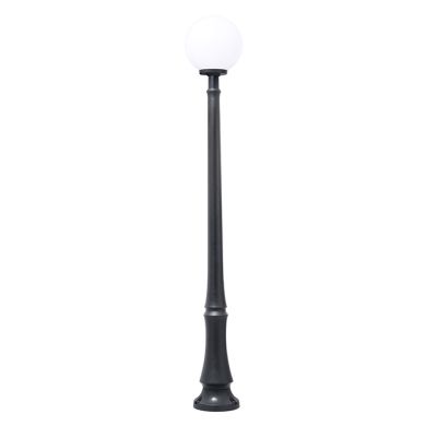 Pilar GLOBE 1xE27 11W botão CCT (3cores) incluída IP55 Alt.203xD.30cm resina preta