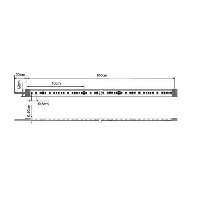 LED Strip 230V 17W/m 120LED/m 6000K IP65 1m (multiples of 5)