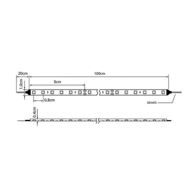 LED Strip 24Vdc 9,6W/m 120LED/m 3000K PI67 1m(multiples of 5m)