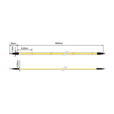 Tira LED COB 24Vdc 20W/m 608LED/m CCT (3000K-6000K) IP20 1m (múltiplos de 5m)