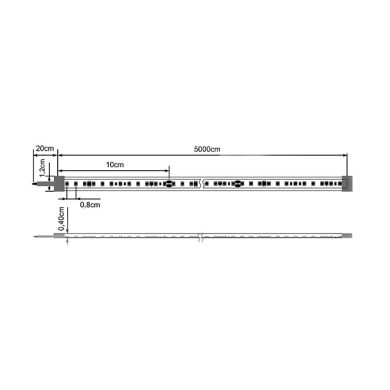 LED Strip 230V 17W/m 130LED/m 3000K IP65 50m/roll