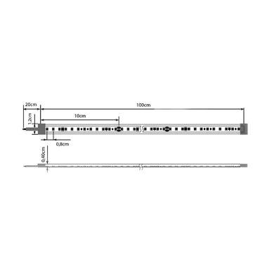 Fita LED 230V 17W/m 130LED/m 4000K IP65 1m (múltiplos de 5m)