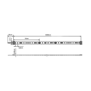 LED Strip 230V 17W/m 130LED/m 4000K IP65 50m/roll