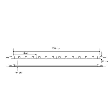 LED Strip 230V 17W/m 130LED/m 6000K IP65 50m/roll