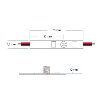 Mini interruptor/regulador táctil 12V/24Vdc 1 canal 3A