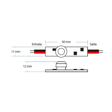 Interruptor de sensor de movimento PIR 12V/24Vdc 3A