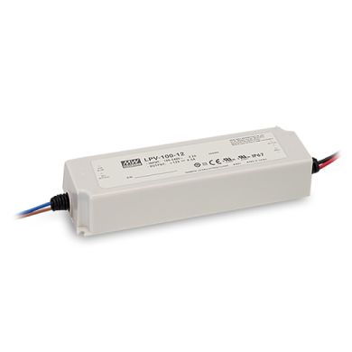 Transformador de tensão constante  MEANWELL AC/DC 24Vdc 100W IP67 19x5,2x3,7cm