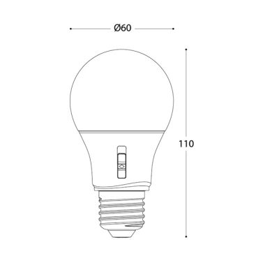 Bombilla E27 (grueso) GLS LED-CCT 8,5W CCT (2700/4000/6500K)