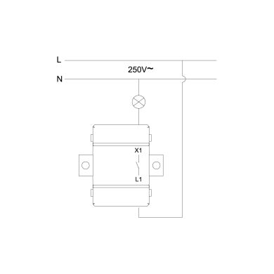 Interruptor unipolar BERT 1 tecla (1 ponto de comando) 10AX 250Vac IP54 cinzento