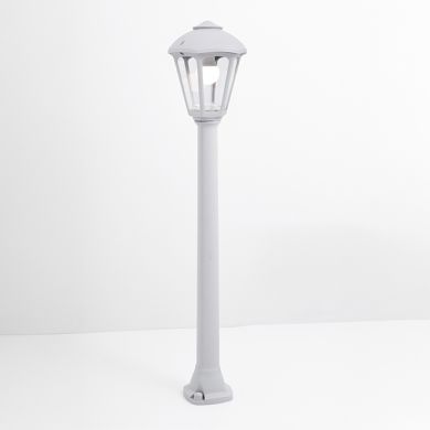 Farola GIAMPY 1xE27 IP55 L.21xAn.21xAl.99,5cm resina blanca