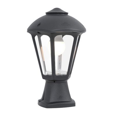 Farola GIAMPY 1xE27 IP55 L.21xAn.21xAl.33cm resina negra