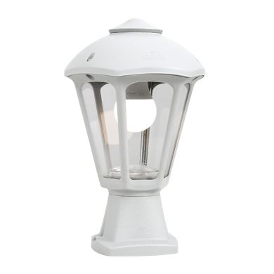 Farola GIAMPY 1xE27 IP55 L.21xAn.21xAl.33cm resina blanca