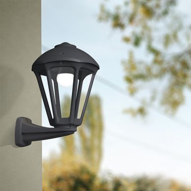 Aplique SANDRO 1xE27 IP55 L.24xAn.28xAl.36,5cm resina negra