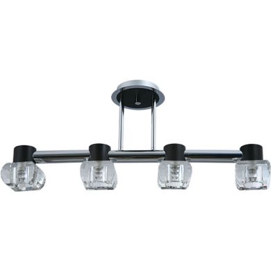 Ceiling Lamp LORENA 4xG9 L.70xW.15xH.29cm Wengue/Chrome