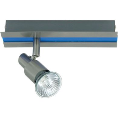 Wall Lamp GABRIEL 1xGU10 L.20xW.6xH.11cm Blue/Satin Nickel