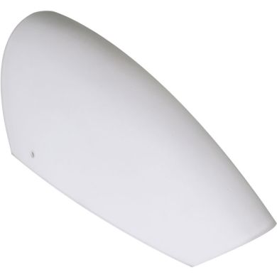 Vidro OPALINO branco, 2 furos C.12xL.12xAlt.30cm para aplique