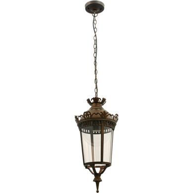 Suspensão EVEREST IP44 1xE27 Alt.Reg.xD.24cm Castanho