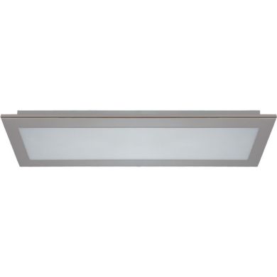 Plafond SODALITE rectangular 2xG13 T8 LED 60cm C.73xL.25xAlt.6cm Níquel