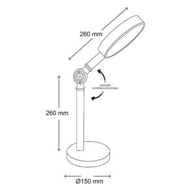 Flexo serie LUPPA 2X12W LED 3000-4000-6500K 1800lm Al.48,5xD.15cm Amarillo/Madera