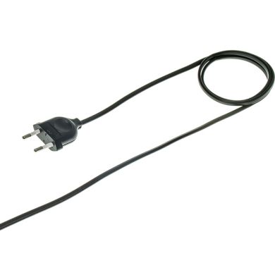 Extensão eléctrica 3,5m fio 2x0,75mm² preto, ficha EU 2P preta