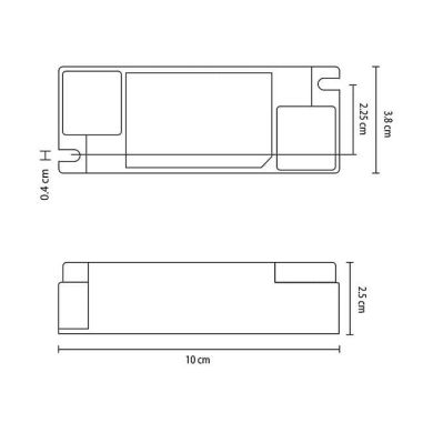 Transformador de corrente constante AC/DC 350mA (Driver) 21W IP20, em plástico