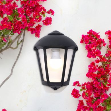 Wall Lamp FABIO 1xE27 IP55 L.21xW.11,5xH.29cm black resin