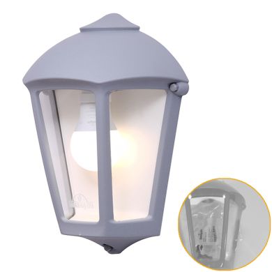 Aplique FABIO 1xE27 IP55 L.21xAn.11,5xAl.29cm resina gris