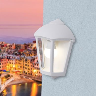 Aplique FABIO 1xE27 IP55 L.21xAn.11,5xAl.29cm resina blanco