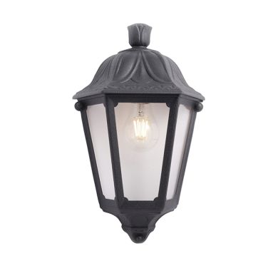 Wall Lamp IESSE 1xE27 IP55 L.22xW.13xH.35cm black resin