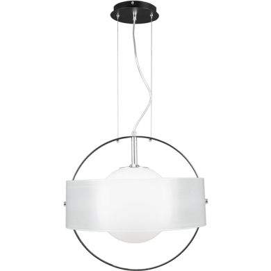 Suspensão ORB 1xE27 Alt.Reg.xD.47cm Branco