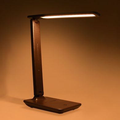 Table lamp MOBIL 5W LED 3000-4000-6500K with mobile phone wireless charging base, in brown
